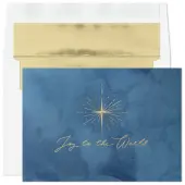 Custom Embellished Holiday Cards And Foil Envelopes, 7-7/8"" x 5-5/8"", Star Of Joy, Box Of 25 Cards