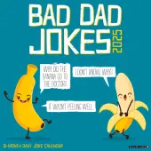 2025 Willow Creek Press Humor & Comics Monthly Wall Calendar, 12"" x 12"", Bad Dad Jokes, January To December, 41567