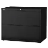 Lorell® Fortress 36""W x 18-5/8""D Lateral 2-Drawer File Cabinet, Black