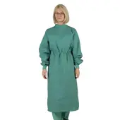 Medline Unisex Tunnel Belt Surgeon's Gown, Large, Jade Green