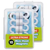 Teacher Created Resources Mini Hook Magnets, 10 Magnets Per Pack, Set Of 2 Packs