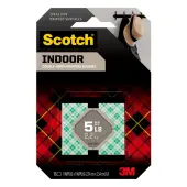 Scotch® Indoor Double-Sided Mounting Squares , 1 in x 1 in (2.54 cm x 2.54 cm), 16/pk