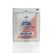 Medline Sterile Woven Gauze Sponges, 12-Ply, 3"" x 3"", White, Box Of 80