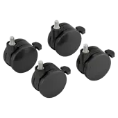 HON® Coordinate Height-Adjustable Base Caster Add-On Kit, 2 3/8"" Diameter, Black, Pack Of 4