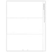 ComplyRight® W-2 Tax Forms, Blank Face With Backer Instructions WITH STUB, 3-Up (Horizontal Format), Laser, 8-1/2"" x 11"", Pack Of 50 Forms