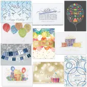 All Occasion Assorted Birthday Greeting Cards With Envelopes, 7-7/8"" x 5-5/8"", Pack of 50