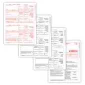 ComplyRight® 1099-MISC Tax Forms, 4-Part, 2-Up, Copies A/B/C, Laser, 8-1/2"" x 11"", Pack Of 25 Form Sets