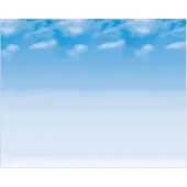 Pacon Fadeless Bulletin Board Art Paper, Wispy Clouds, 48"" x 12', Pack Of 4 Rolls