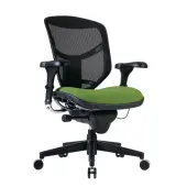 WorkPro® Quantum 9000 Series Ergonomic Mesh/Premium Fabric Mid-Back Office Chair, Black/Lime, BIFMA Compliant