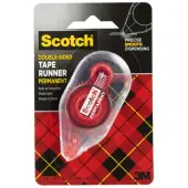 Scotch Double-Sided Tape Runner, Clear, 1/3"" x 588""