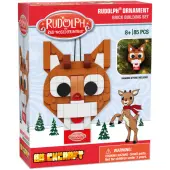 Brickcraft Rudolph The Red Nose Reindeer Ornament Brick Building Set, Set Of 85 Pieces