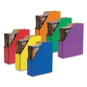 Pacon® 70% Recycled Corrugated Magazine Holders, Assorted Colors (No Color Choice), Pack Of 6