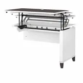 Bush® Furniture Somerset 42""W 3-Position Sit-to-Stand Return, Storm Gray/White, Standard Delivery