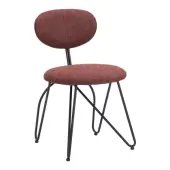 Zuo Novi Dining Chairs, Maroon Brown, Set Of 2 Chairs