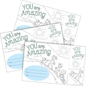 Barker Creek Color Me! Awards & Bookmarks Set, 8-1/2"" x 5-1/2"", You Are Amazing, Set Of 90 Awards