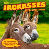 2025 BrownTrout Jackasses Monthly Plastic-Free Square Wall Calendar, 12"" x 12"", Fun and Humor, January to December 2025, 9781975477240