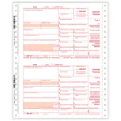 ComplyRight® 1099-INT Tax Forms Set, 4-Part, 2-Up, Copies A/State/B/C, 9"" x 11"", Continuous, White, Pack Of 100 Forms
