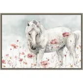 Amanti Art Wild Horses II by Lisa Audit Framed Canvas Wall Art Print, 16""H x 23""W, Greywash