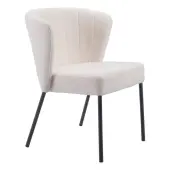 Zuo Aimee Dining Chairs, Cream, Set Of 2 Chairs