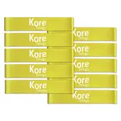 Kore Design™ Fidget Kick Bands, Silicone, 2"" x 24"", Yellow, Pack Of 10 Bands