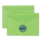 Custom 1-Color Touch Closure Poly Open Side Envelopes/Document Holders, Assorted Colors, 13"" X 9-1/4"", Box Of 60