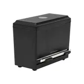 Mind Reader One Touch Straw Dispenser, 7-1/2""H x 4-1/2""W x 9-1/4""L , Black