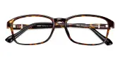 Rectangle Eyeglasses, Full Frame Tortoise TR90 - FP1276