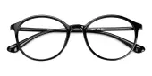 Round Eyeglasses, Full Frame Black TR90 - FP1280