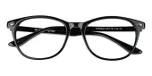 Oval Eyeglasses, Full Frame Black Plastic - FZ0982