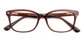Rectangle Eyeglasses, Full Frame Brown TR90 - FP1113