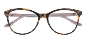 Cat Eye|Horn Eyeglasses, Full Frame Tortoise Plastic - FZ1087