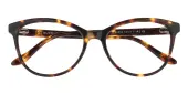 Cat Eye|Horn Eyeglasses, Full Frame Tortoise Plastic - FZ1089