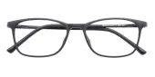 Rectangle Eyeglasses, Full Frame Black Ultem - FP1411