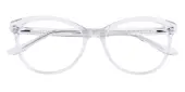 Cat Eye|Horn Eyeglasses, Full Frame Crystal Plastic - FZ1088
