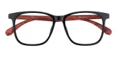 Square Eyeglasses, Full Frame Black/Chocolate TR90 - FP1645