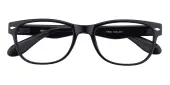 Oval Eyeglasses, Full Frame Black TR90 - FP1646