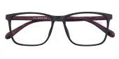 Rectangle Eyeglasses, Full Frame Black TR90 - FP1651