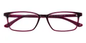 Rectangle Eyeglasses, Full Frame Burgundy Plastic - FZ1159