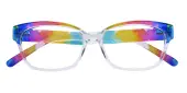 Cat Eye Eyeglasses, Full Frame Multicolor/Rainbow TR90 - FP1658