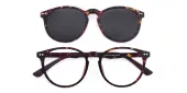 Round Eyeglasses, Full Frame Tortoise Ultem - FP1727