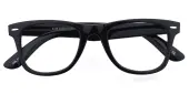 Oval|Classic Wayframe Eyeglasses, Full Frame Black Plastic - FP1742