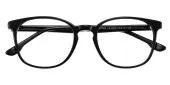 Square Eyeglasses, Full Frame Black Plastic - FZ1210