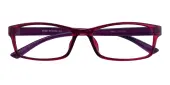 Rectangle Eyeglasses, Full Frame Burgundy TR90 - FP1764