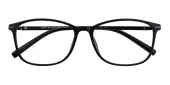 Rectangle Eyeglasses, Full Frame Black TR90 - FP1768