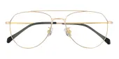 Aviator Eyeglasses, Full Frame Golden Titanium - FT0242