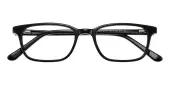 Rectangle Eyeglasses, Full Frame Black Plastic - FZ1277