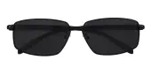 Rectangle Sunglasses, Full Frame Black Metal - SUP0568