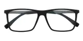 Rectangle Eyeglasses, Full Frame Black TR90 - FP1506