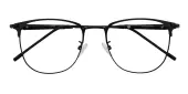 Square Eyeglasses, Full Frame Black Metal - FM1353
