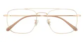 Aviator Eyeglasses, Full Frame Rose Gold Titanium - FT0276
